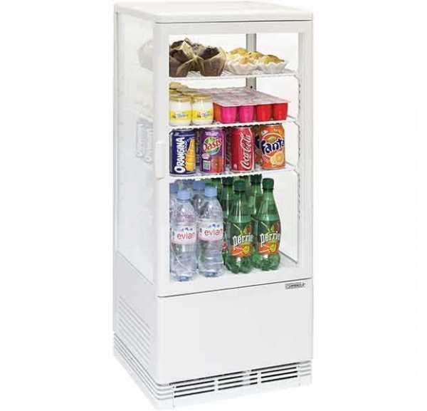 CASSELIN - Mini vitrine réfrigérée positive 78L Blanche - CVR78LB