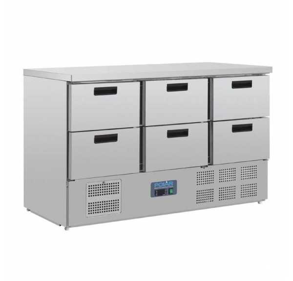 POLAR - Table réfrigérée 6 tiroirs GN 1/1 / Prof. 700- CR711