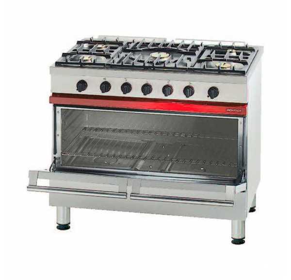 AMBASSADE - Fourneau 5 feux vifs 1 four gaz 137 litres