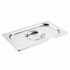 HENDI - Couvercle Inox pour Bacs GN 1/4 avec encoche pour ustensiles - CB174