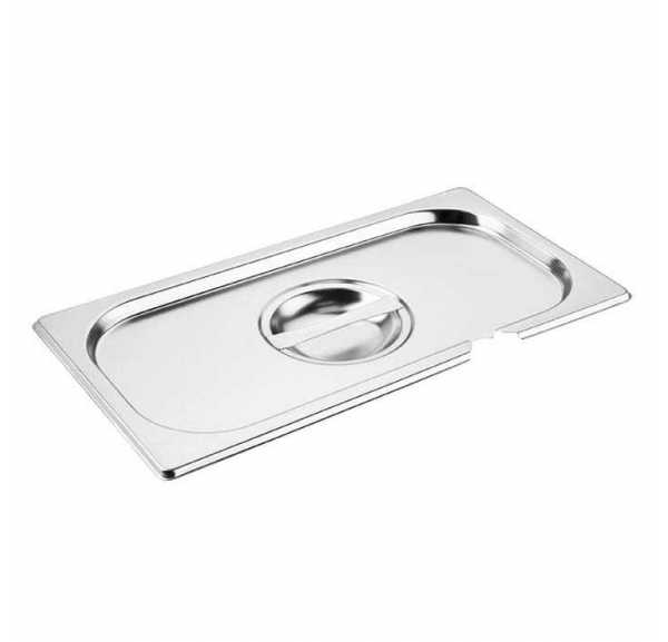 HENDI - Couvercle Inox pour Bacs GN 1/3 avec encoche pour ustensiles- CB173