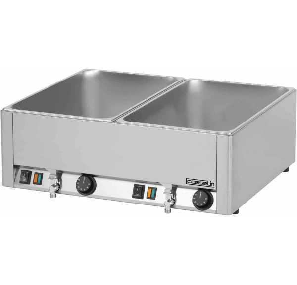CASSELIN - Double bain-marie GN 1/1 avec 2 robinets de vidange