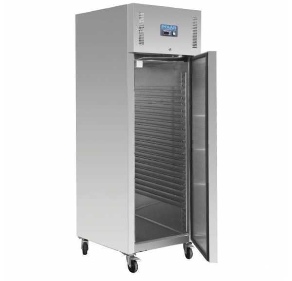 POLAR - Armoire positive ventilée +2/+8°C  1 porte pleine 600x400 inox 850 litres - SERIE U