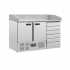 POLAR - Comptoir à pizza dessus marbre 2 portes et 6 tiroirs à pâtons - CT425