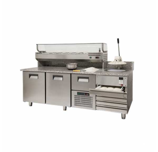 MORELLO FORNI - Façonneuse Pizzarella intégrée dans marbre à pizza - INTEGRATA