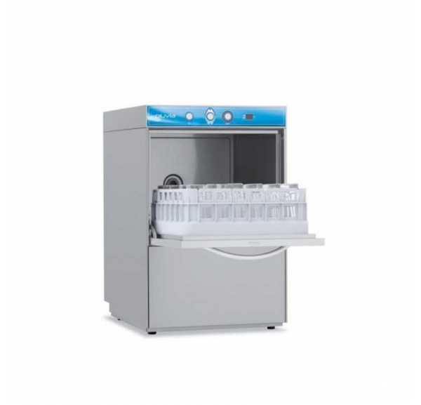 ELETTROBAR - Lave-verres mécanique 400x400 monophasé 40 paniers/h ouverture 300mm sans pompe de vidange