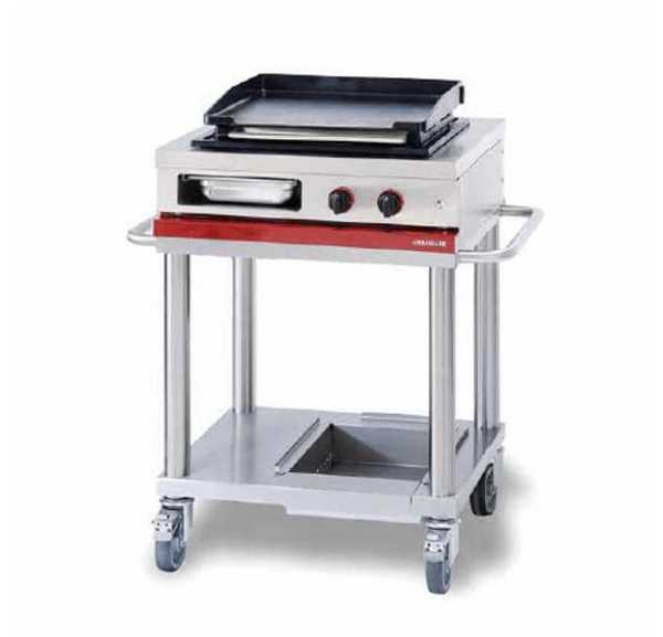 Plancha Gaz Professionnelle sur Chariot Ambassade - Mobile de cuisson CTG720PL Plancha Gaz Professionnelle sur Chariot Ambassade - Mobile de cuisson CTG720PL