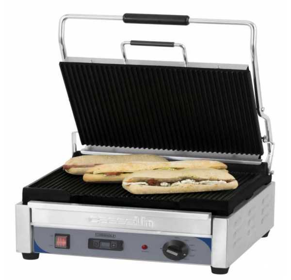 CASSELIN - Grill panini grand premium rainurée - rainurée avec minuteur - CGPRRGPT
