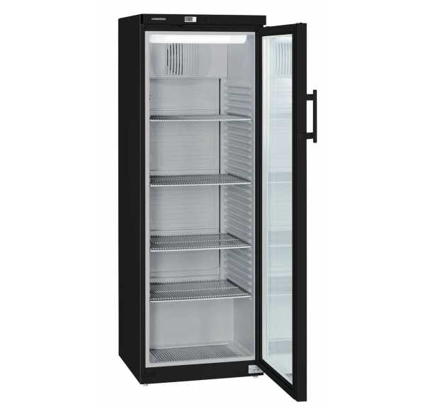 LIEBHERR - Armoire positive ventilée +2/+12°C 1 porte vitrée 430x450 noire 441 litres - FKDV4523