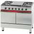 AMBASSADE - Fourneau 4 feux vifs 1 plaque coup de feu / 2 fours Gaz 55L