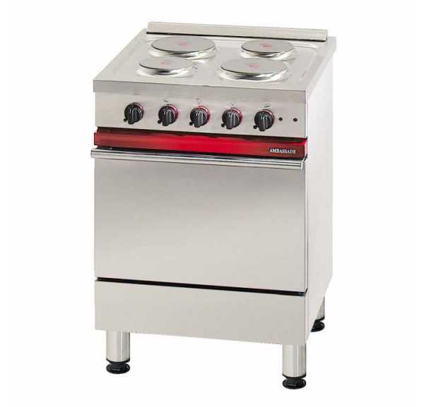 AMBASSADE - Fourneau électrique, 4 plaques électriques sur four électrique