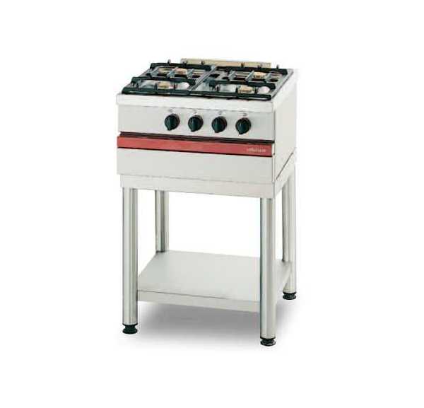 AMBASSADE - Table gaz 4 feux vifs sans support Long.700