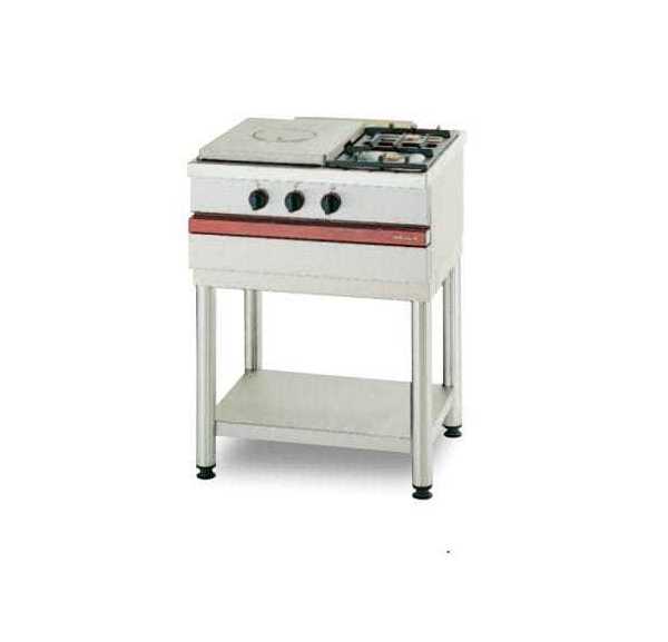 Table de cuisson gaz 2 x 2 feux 1 plaque coup de feu