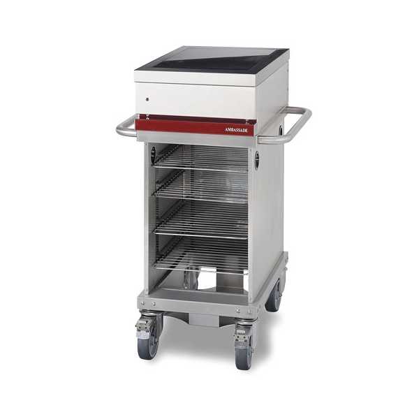 AMBASSADE - Table de cuisson vitrocéramique électrique mobile sur roulettes