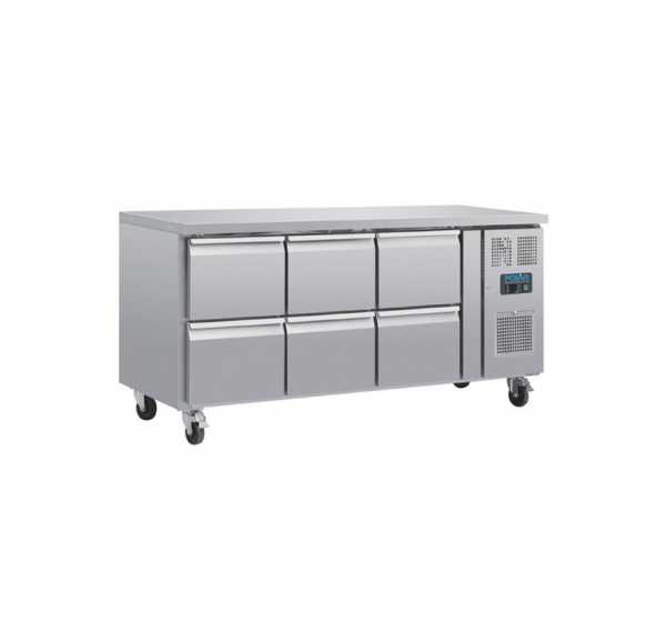 POLAR - Table réfrigérée GN avec 6 tiroirs