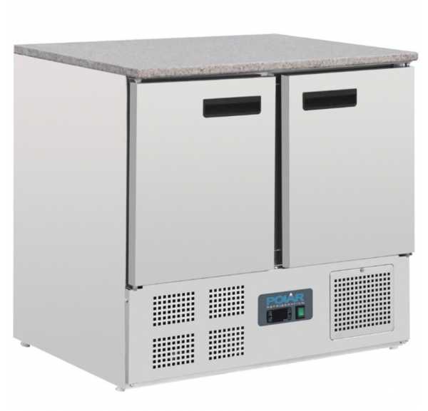 POLAR - Table réfrigérée positive 2 portes avec marbre 240L (6 x GN1/1)
