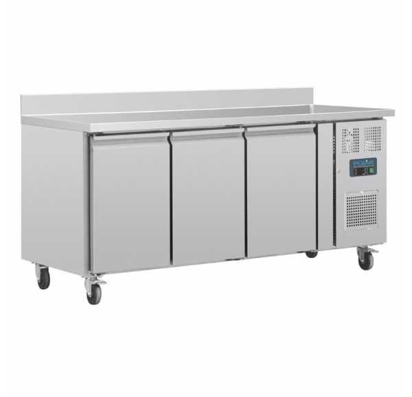 POLAR - Table réfrigérée positive 3 portes avec dosseret 700mm 417 L