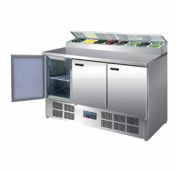 POLAR - Comptoir de préparation réfrigéré pizzas et salades 3 portes 390L