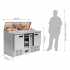 POLAR - Comptoir de préparation réfrigéré pizzas et salades 3 portes 390L