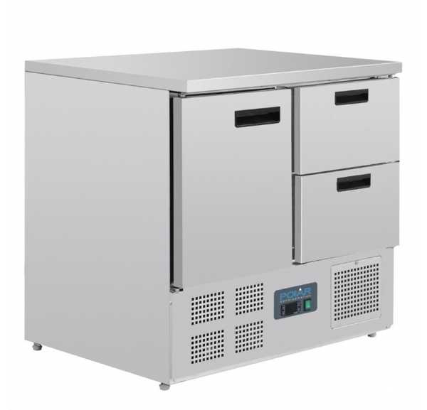 Table réfrigérée 1 porte 2 tiroirs - POLAR