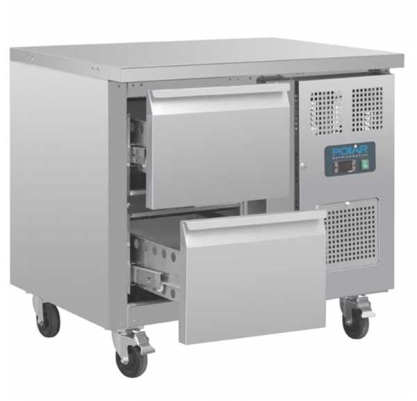POLAR - Table réfrigérée GN avec 2 tiroirs