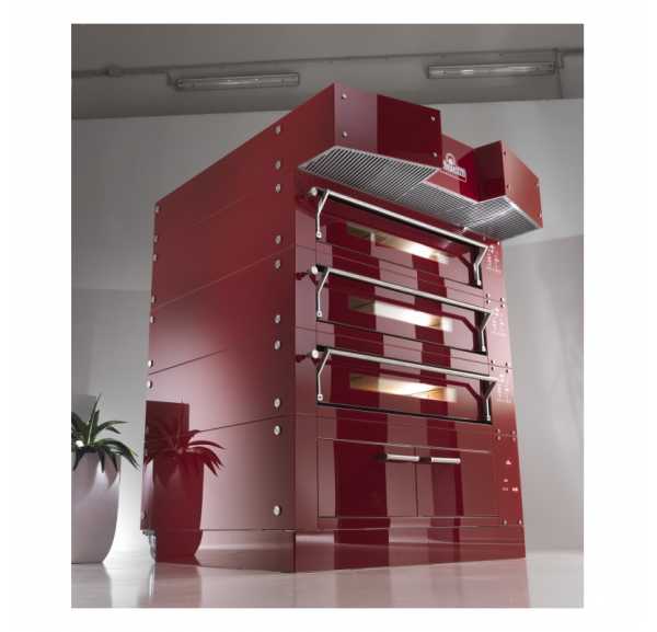 ITALFORNI - Four à pizza 3 chambres 3x12 ou 3x9 pizzas - Série BULL