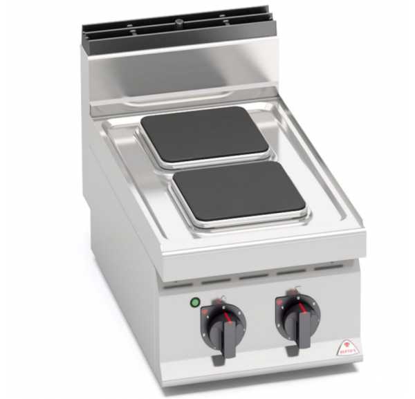 BERTO'S - Réchaud gaz 2 feux vifs à poser E7PQ2B - MACROS 700