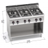 BERTO'S - Fourneaux 6 feux vifs gaz sur meuble G7F6M - Dimensions - MACROS 700 - Negoce chr