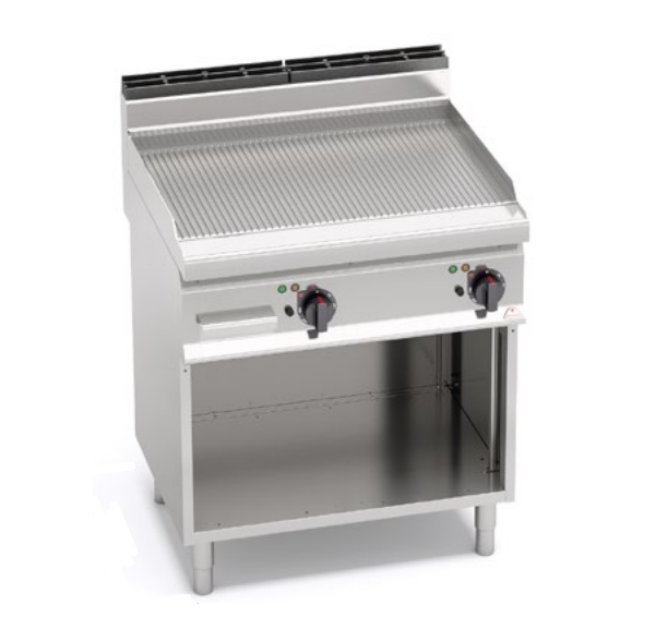 BERTO'S - Grillade électrique rainurée sur coffre ouvert - E7FR8MP-2 - MACROS 700