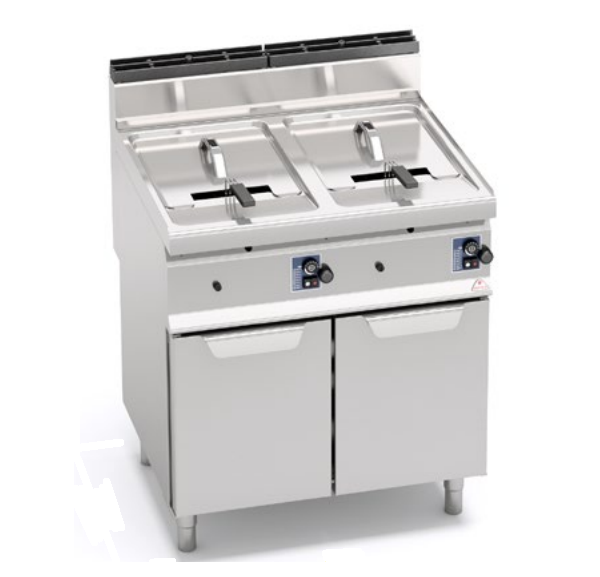 BERTO'S - Friteuse à gaz 20+20 litres sur placard - GL20+20M - MACROS 700