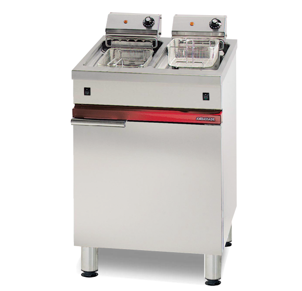 AMBASSADE - Friteuse électrique 2x6 litres sur coffre - 2x6 kW