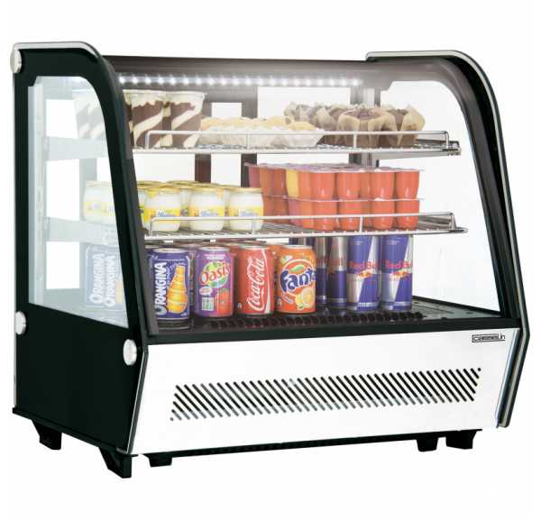 CASSELIN - Mini vitrine de comptoir vitrée réfrigérée 120 litres - CVR120L
