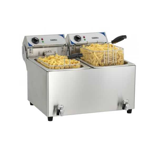CASSELIN - Friteuse électrique avec vidange 2 x 10 litres - CFEV102