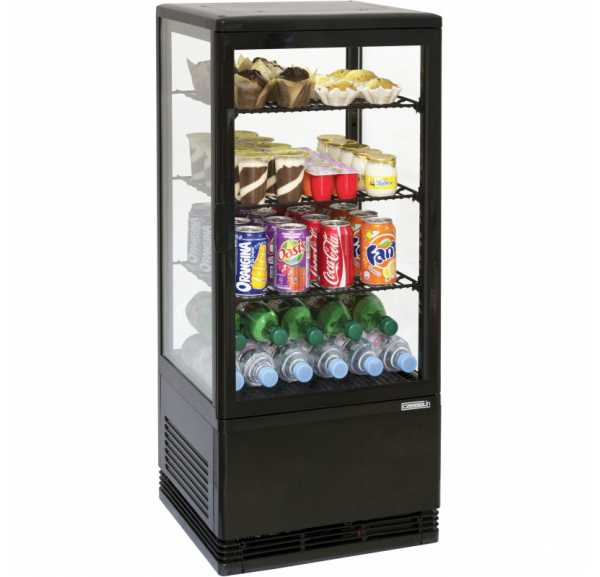 CASSELIN - Mini vitrine réfrigérée positive 78L Noire - CVR78LN