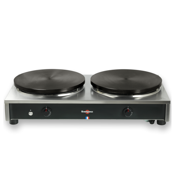 KRAMPOUZ - Crêpière double Gaz châssis carré Gamme Standard Ø400MM