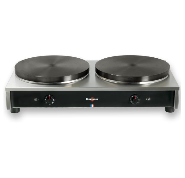 KRAMPOUZ - Crêpière Elec. 2 Plaques Châssis Carré "Confort" Ø 400 MM Tension TRI