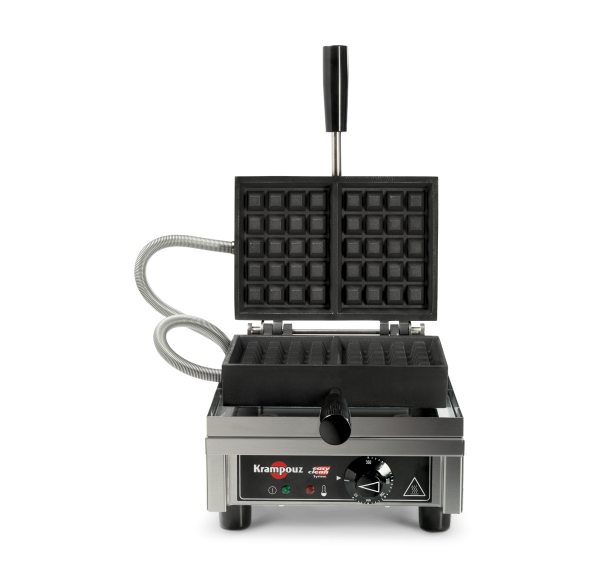 KRAMPOUZ - Gaufrier électrique simple avec ouverture à 90°C Liège