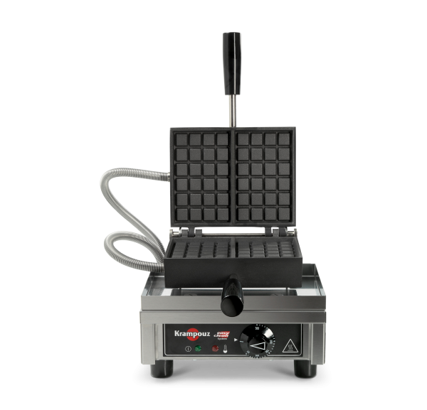 KRAMPOUZ - Gaufrier électrique simple 4x6 Fruits avec ouverture à 90°C