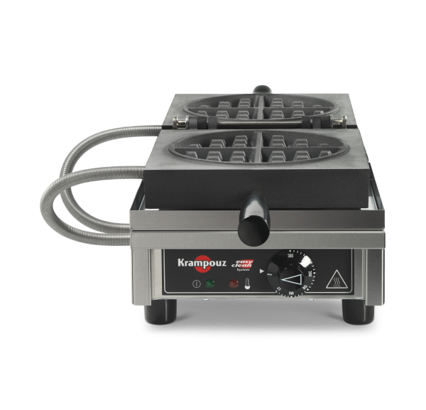 KRAMPOUZ - Gaufrier professionnel simple ouverture 180° avant-arrière Ronde