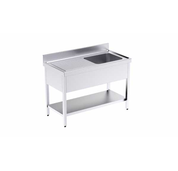 DISTFORM - Plonge 1 bac égouttoir à gauche profondeur 600 et 1 étagère