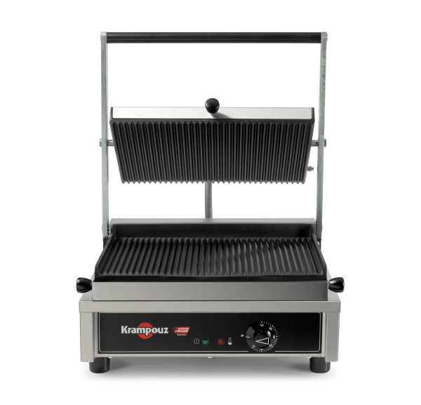 KRAMPOUZ - Grill panini plaques striées 350 x 230 - MEDIUM
