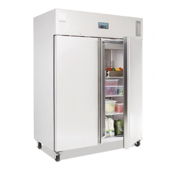 POLAR - Armoire positive ventilée -2/+5°C  2 portes pleines GN2/1 acier 1300 litres - SÉRIE U