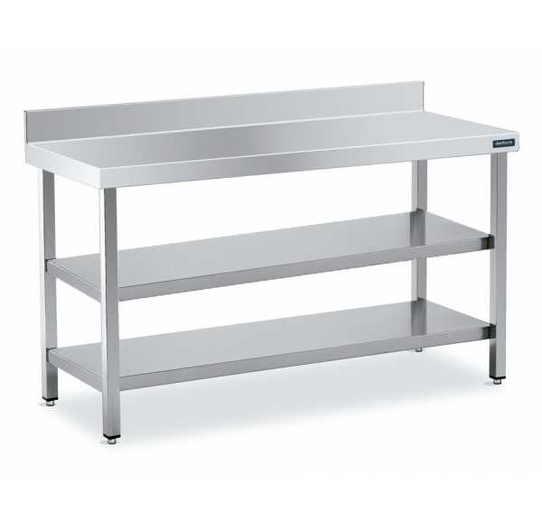 DISTFORM - Table murale profondeur 800 avec 2 étagères