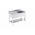 DISTFORM - Plonge 1 bac égouttoir à gauche profondeur 550 et 1 étagère
