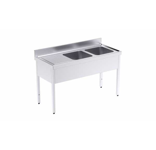 DISTFORM - Plonge 2 bacs égouttoir à gauche profondeur 700