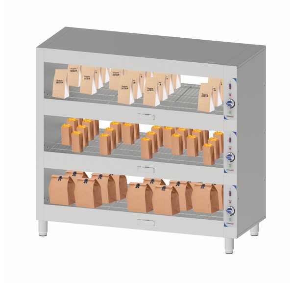 CASSELIN - Etagère chauffante sur pieds 3 étages L.840 mm