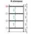 FERMOD - Rayonnage à clayettes polymères amovibles 4 niveaux prof.360 haut.1685 mm - FERMOSTOCK