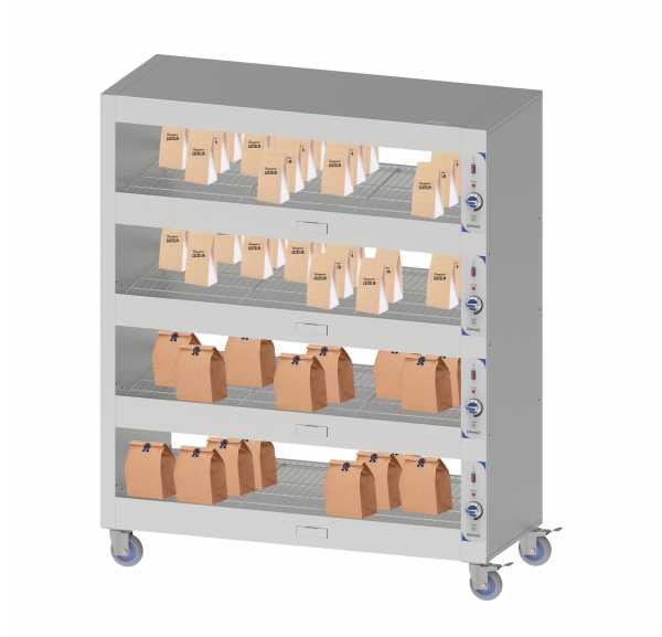 CASSELIN - Etagère chauffante mobile sur roues 4 étages L.1640 mm