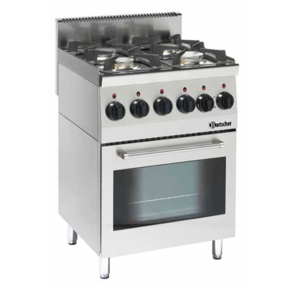 BARTSCHER - Fourneau 4 feux vifs sur four électrique - SERIE 600