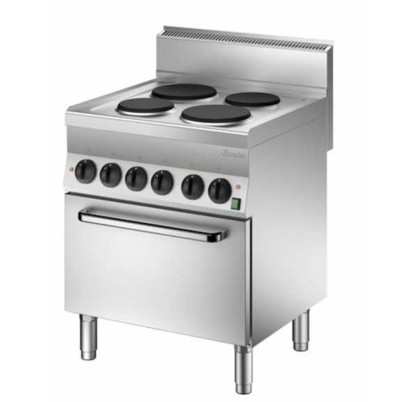 BARTSCHER - Cuisinière 4 plaques électriques sur four électrique - SERIE 650